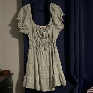 Liberty Love Light Green Ruffle Mini Dress
